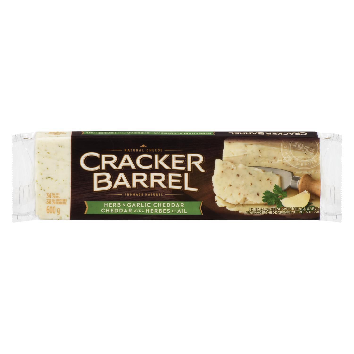 Cracker Barrel 34 M.F Herb & Garlic Natural Cheese bar Walmart Canada